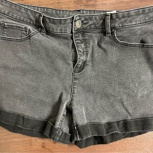 Time and Tru Women's Dark Gray Jean Shorts